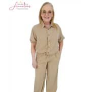 Enjoy Broek wide leg tencel 933101 Zand Enjoy Broek wide leg tencel 933101 Zand